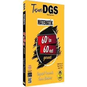 Tasarı Yayınları Dgs Video Çözümlü Sayısal Yetenek 60 Ta 60 Net Soru Bankası Tasarı Eğitim Yayınları
