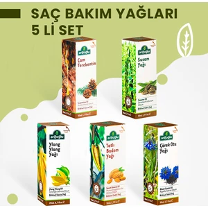 Bitkisel Saç Bakım Yağları 5 Li Set