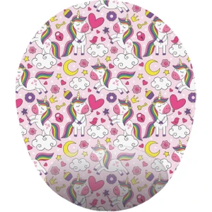 Mağaza Depom Tek Boynuzlu At (Unicorn) - Bilek Destekli Oval Mousepad 20X23 C