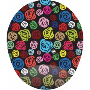 Mağaza Depom Renkli Güller Görselli - Bilek Destekli Gül Desenli - Oval Mo