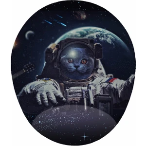 Mağaza Depom Astronot Kedi (British) ve Uzay - Oval Bilek Destekli - Kedili M