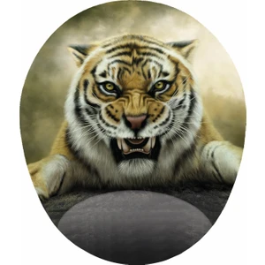 Mağaza Depom Asabi Kaplan Görselli - Bilek Destekli Oval Mousepad