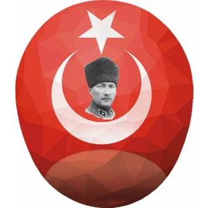 Mağaza Depom Türk Bayrağı ve Mustafa Kemal Atatürk - Bilek Destekli Oval