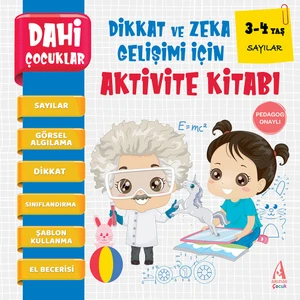 Pedagog Onaylı Sayılar Dahi Çocuklar Aktivite Kitabı 3-4 Yaş