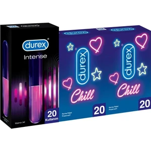 Chill Karma Prezervatif Ekstra Avantaj Paketi 40’lı + Durex Intense Uyarıcı Jel, 10 ml