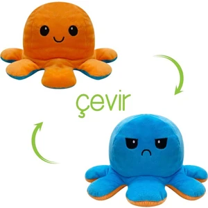 Selay Toys Peluş Duygulu Ahtapot Oyuncak 14 cm Mavi 2078