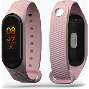 Balık Sırtı  Mi Band  3/4 Uyumlu Silikon Kordon Rose Gold