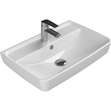 Turkuaz Seramik Cerastyle Duru Etajerli Lavabo 60 x 40