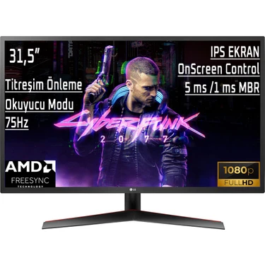 LG 32MP60G-B 31.5 75Hz 5ms (HDMI+Display) Freesync™ Full HD