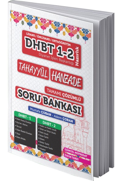 Tahayyül Yayınları 2022 Dhbt 1-2 Hanzade Soru Bankası Çözümlü (Tüm Mezuniyetler)