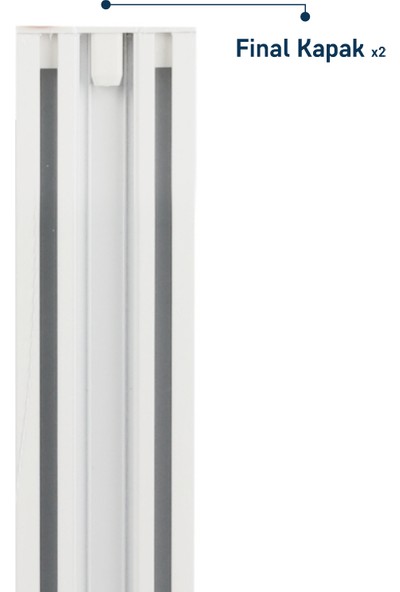 SlimFlex Classic SX Alüminyum Korniş 2-Kanallı 250 cm