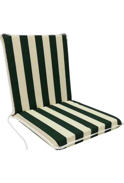 Vip Home Concept Sandalye Minderi 4 Adet Arkalıklı Büyük Fermuarlı Yıkanabilir Yeşil-Beyaz