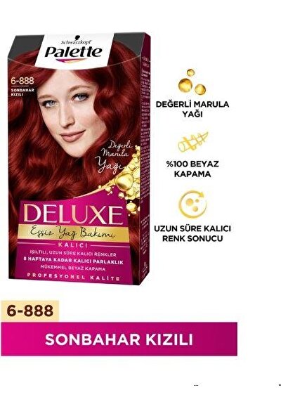 Palette Deluxe Saç Boyası Yoğun Göz Alıcı Sonbahar Kızılı 6-888 2 Adet