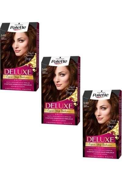 Palette Deluxe Saç Boyası Sıcak Çikolata 5-60 (3 Adet)