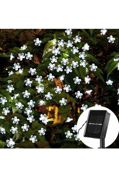 AERON Solar Çiçekler LED Işık Zinciri 7,7 Metre 30 Ledli
