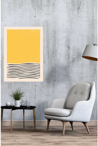 Gıftdeco Moderntuval Kanvas Tablo Sarı Siyah Renkli 50 x 70 cm
