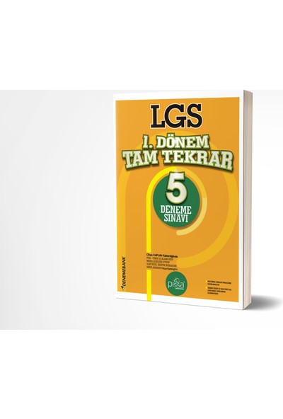 Deneme Atölyesi Yayınları LGS 1.Dönem Tekrar Deneme Sınavı 5'li