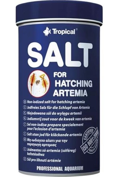 Tropical Salt For Hatching Artemia Çıkartma Tuzu 250 Ml+