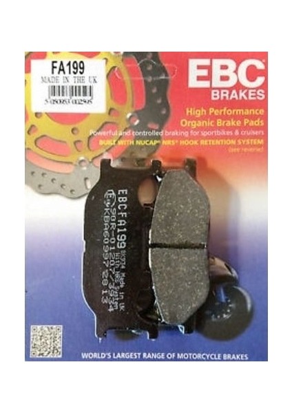 Yamaha Fz6 Fazer Ebc Organik Ön Balata