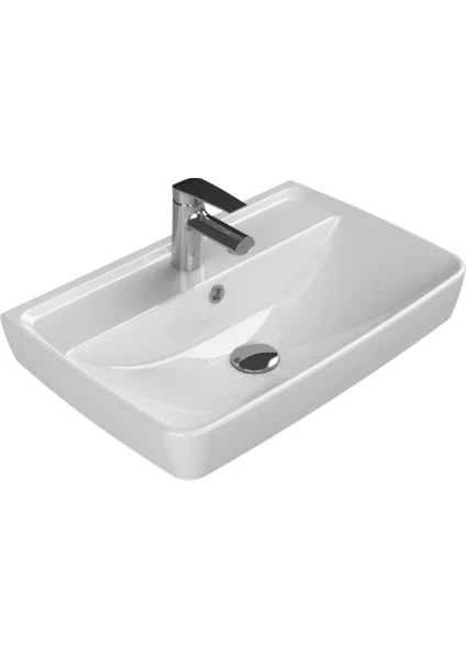 Seramik Cerastyle Duru Etajerli Lavabo 60 x 40 cm