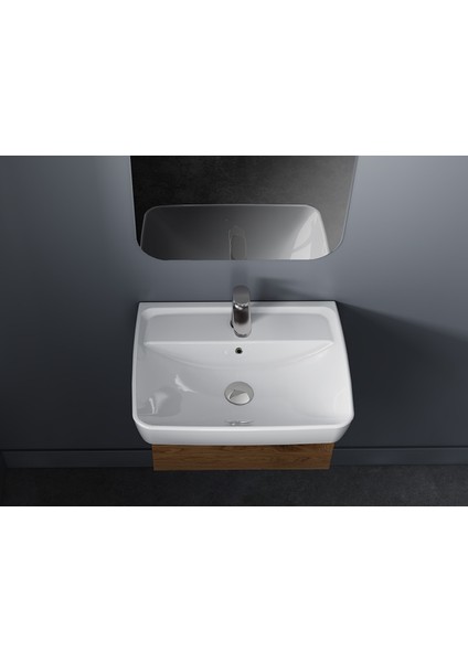 Seramik Cerastyle Duru Etajerli Lavabo 60 x 40 cm