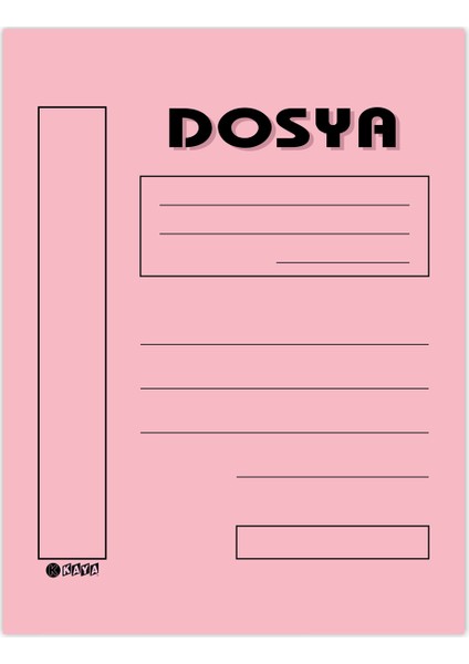 Tam Kapak Karton Telli Dosya 1. Kalite Pembe 400'lü