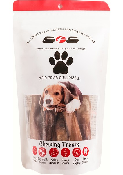 Kurutulmuş Köpek Ödülü Dana Kamışı 100 gr