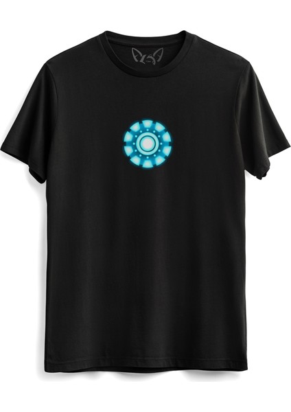 Ironman Resimli Baskılı Çocuk Siyah Tshirt