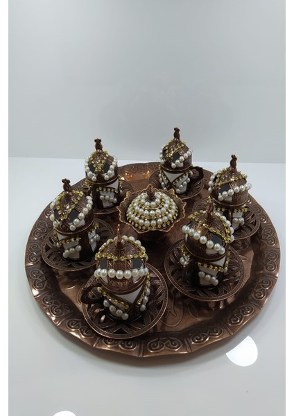 Bakır 6'lı Fincan Set