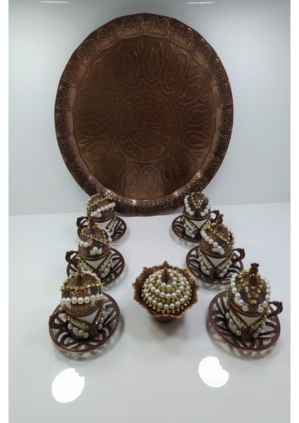 Bakır 6'lı Fincan Set