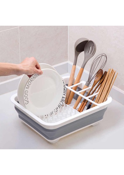 Katlanır Akordiyon Silikon Bulaşık Sepeti Bulaşıklık Tabaklık LV-10095 fiyatları
