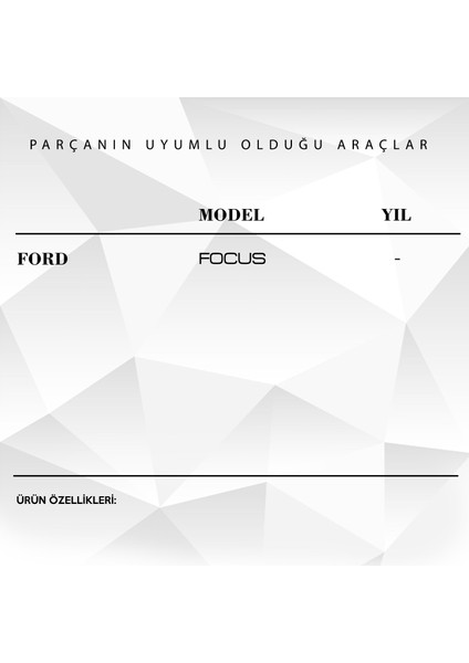 Ford Focus Için Kapı Switch (Su Geçirmez) 10'lu