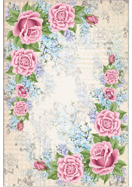 Alanur Trend Kaymaz Keçe Tabanlı Yıkanabilir Mutfak Halısı MU174 Pudra fiyatları