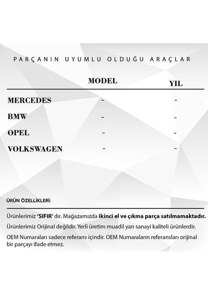 Bmw - Mercedes - Opel - Vw Için Sunroof Motor Dişlisi fiyatları