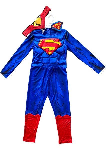 Superman Kaslı Kostüm 7-9 Yaş