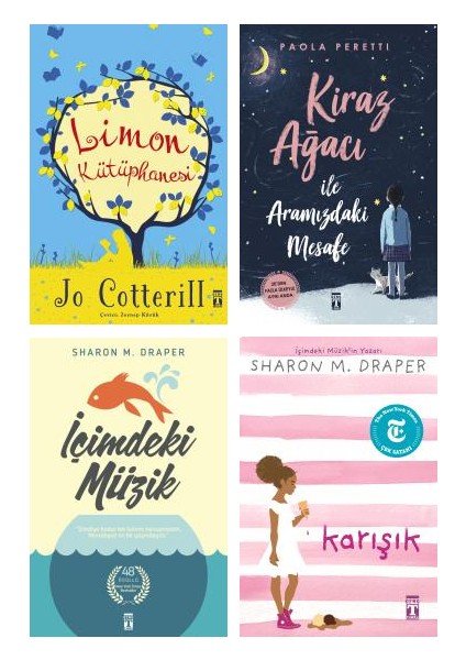 Limon Kütüphanesi - Kiraz Ağacı ile Aramızdaki Mesafe - Içimizdeki Müzik - Karışık Ciltli Özel Baskı 4 Kitap Set