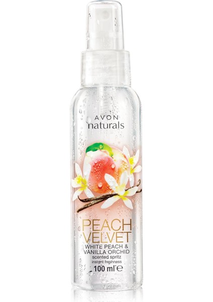 Peach Velvet Beyaz Şeftali Vanilya Kokulu Vücut Spreyi 100 ml