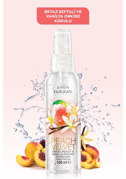 Peach Velvet Beyaz Şeftali Vanilya Kokulu Vücut Spreyi 100 ml fiyatları