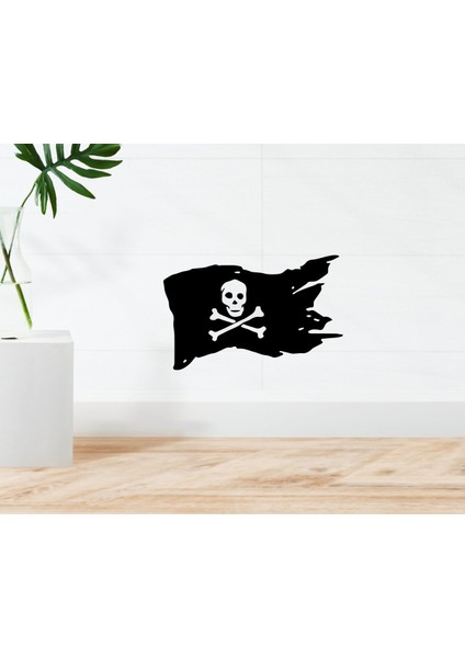 Gift Korsan Bayrağı Tasarımlı Duvar Sticker-1