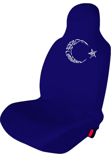 Tofaş Tempra Penye Oto Koltuk Kılıfı - Ay Yıldız Baskılı - Lacivert fiyatları