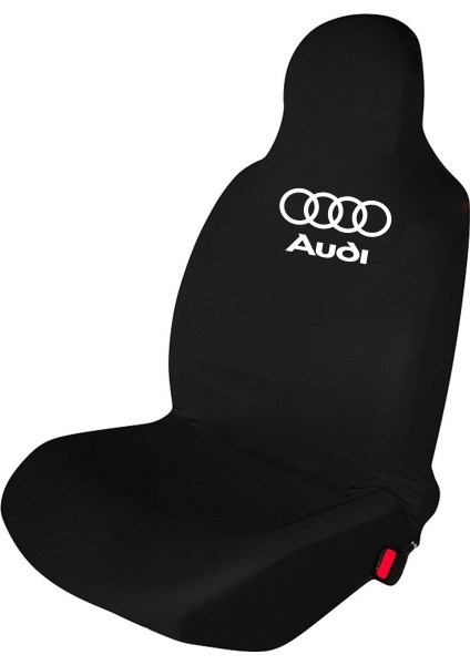 Audi A5 Penye Oto Koltuk Kılıfı - Marka Logo Baskılı - Siyah