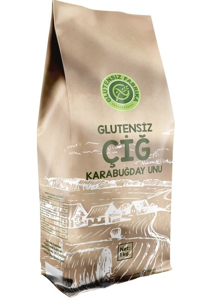 Glutensiz Fabrika Glutensiz Çiğ Karabuğday Unu (1kg) (Greçka)