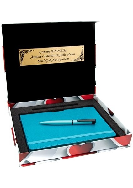 İsme Özel Anneler Günü Defter + Kalem Seti
