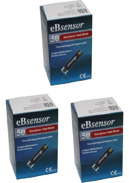 Ebsensor Ölçüm Stribi X3 Kutu 150 Ölçüm