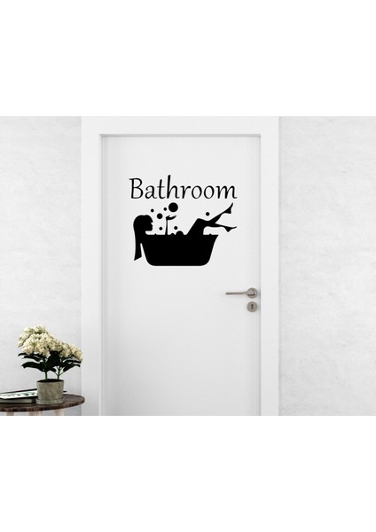 Gift Bathroom Tasarımlı Kapı Sticker-1