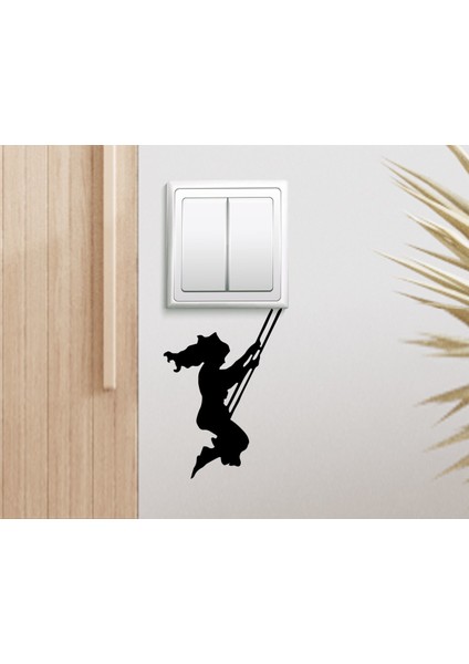 Gift Salıncaktaki Kız Tasarımlı Duvar Sticker-1