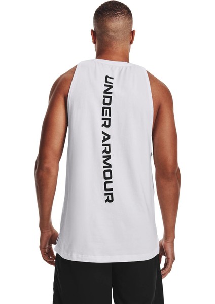 UA BASELINE COTTON TANK 1361901-100 ERKEK BEYAZ Tişört
