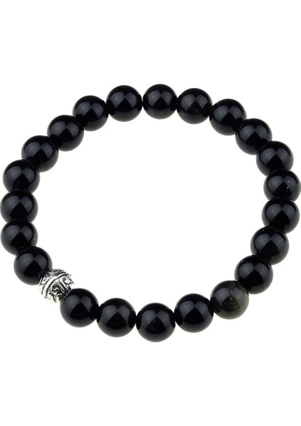 Gold Obsidyen Taşı Bileklik - 300045 fırsatları