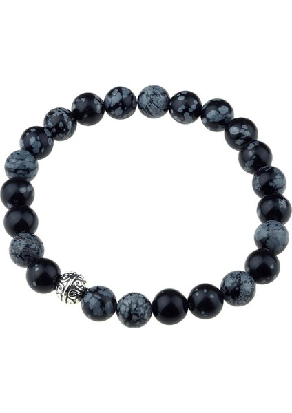 Benekli Obsidyen Taşı Bileklik - 300016 fiyatları