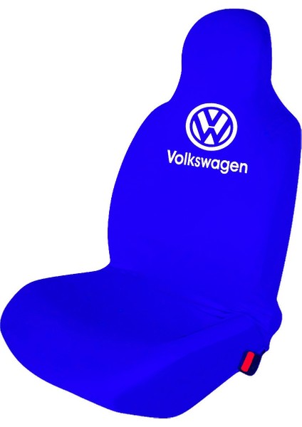 Volkswagen Caddy Penye Oto Koltuk Kılıfı - Marka Logo Baskılı - Mavi fiyatları